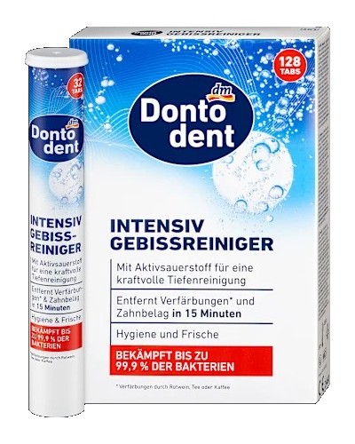 Dontodent Intensive denture cleaning tablets from DM
